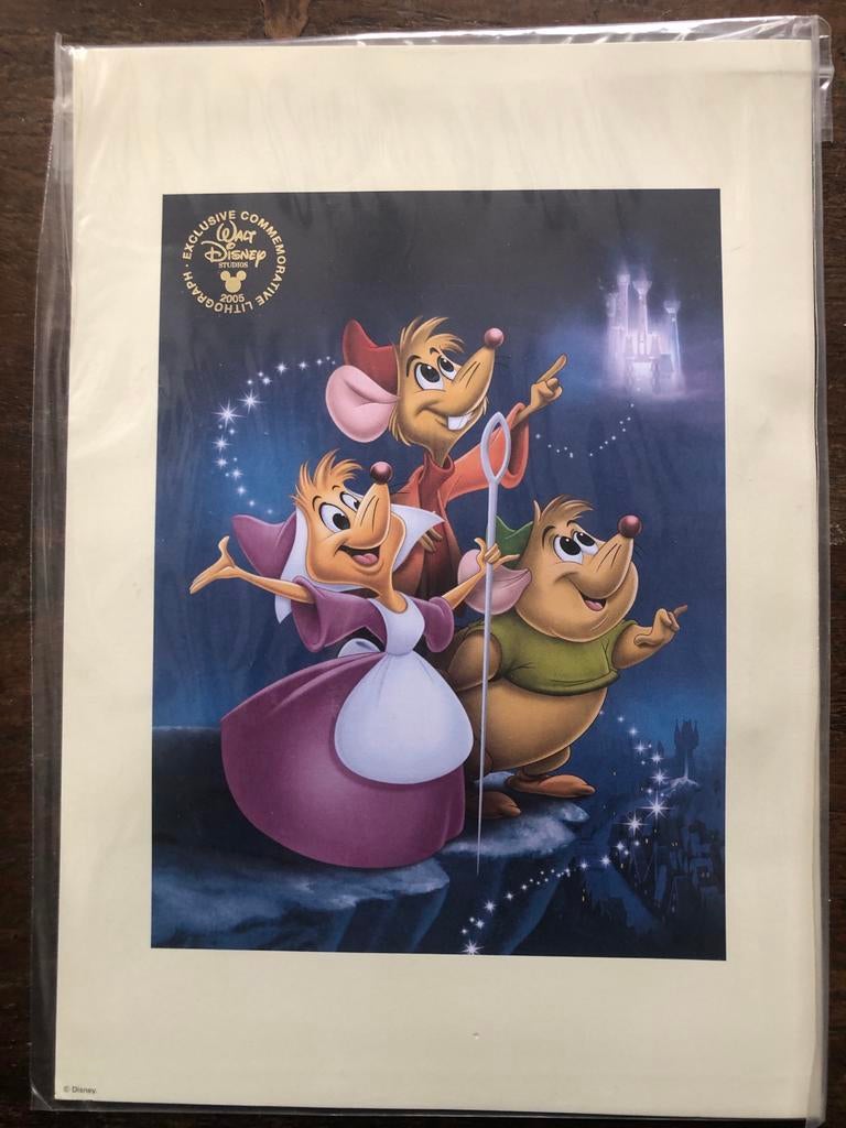 Disney Cinderella Litho 2005, Verzamelen, Disney, Ophalen of Verzenden, Overige figuren, Zo goed als nieuw, Overige typen