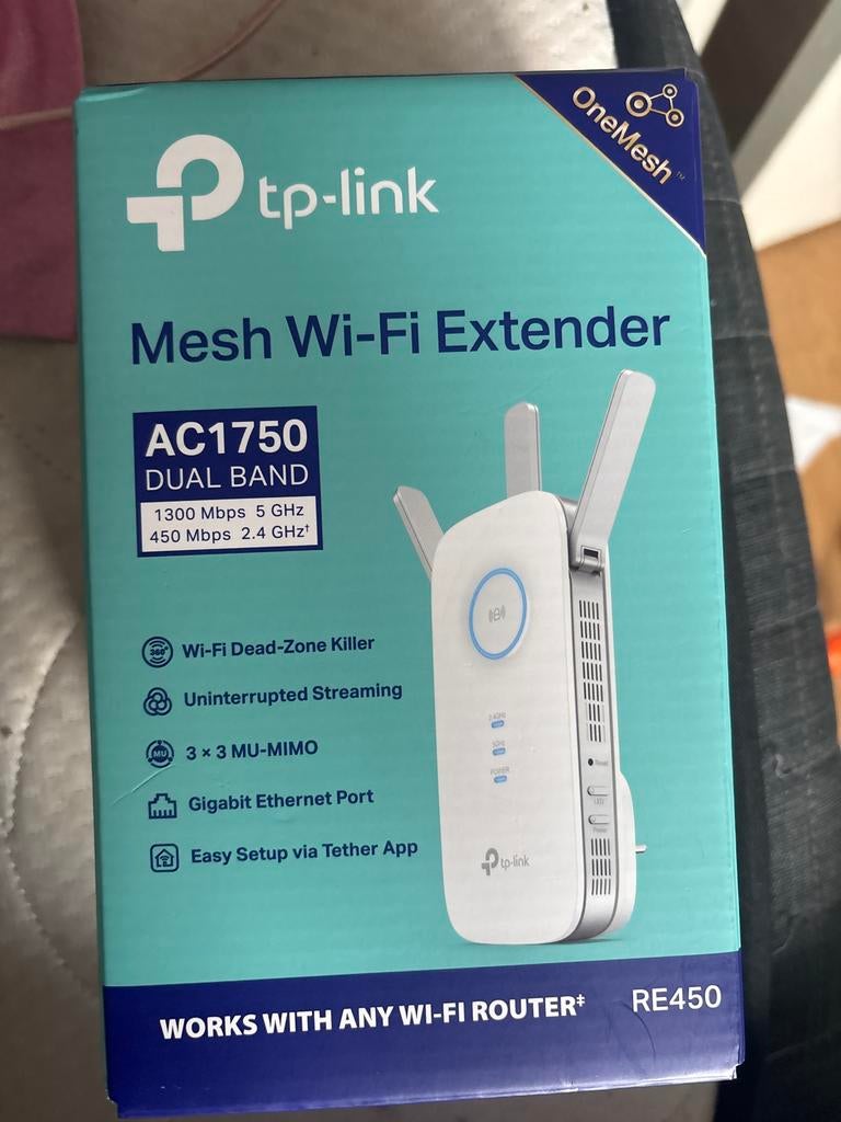 TP-Link RE450 Wifi Versterker - Nieuw!, Computers en Software, Ophalen of Verzenden, Nieuw