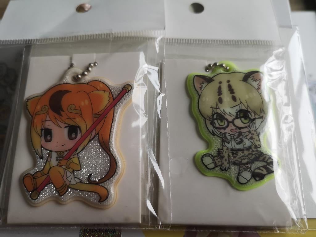 Acrylic hangers kemono friends anime/game goudaap en margay, Ophalen of Verzenden, Nieuw, Dier of Natuur