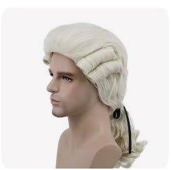 Heren pruik – blond - barok/ prinses/ adellijk/ orkest, Kleding | Dames, Carnaval, Maat 42/44 (L), Ophalen of Verzenden, Accessoires
