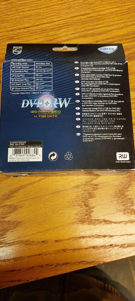 DVD+RW Disks 5 Stuks in cd doosje., Ophalen of Verzenden, Nieuw