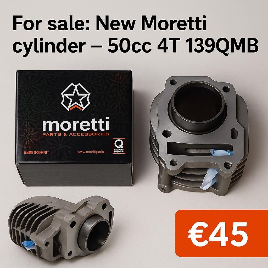 Moretti Cilinder 4T 50cc - Nieuw in Doos, Fietsen en Brommers, Brommeronderdelen | Scooters, Nieuw, Cilinder, Ophalen
