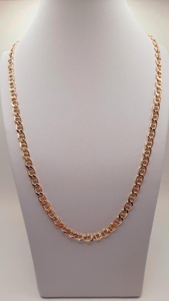 gouden schakel ketting 14kt, Www.bredajuwelier.nl, Nieuw, Ophalen of Verzenden, Www.bredajuwelier.nl