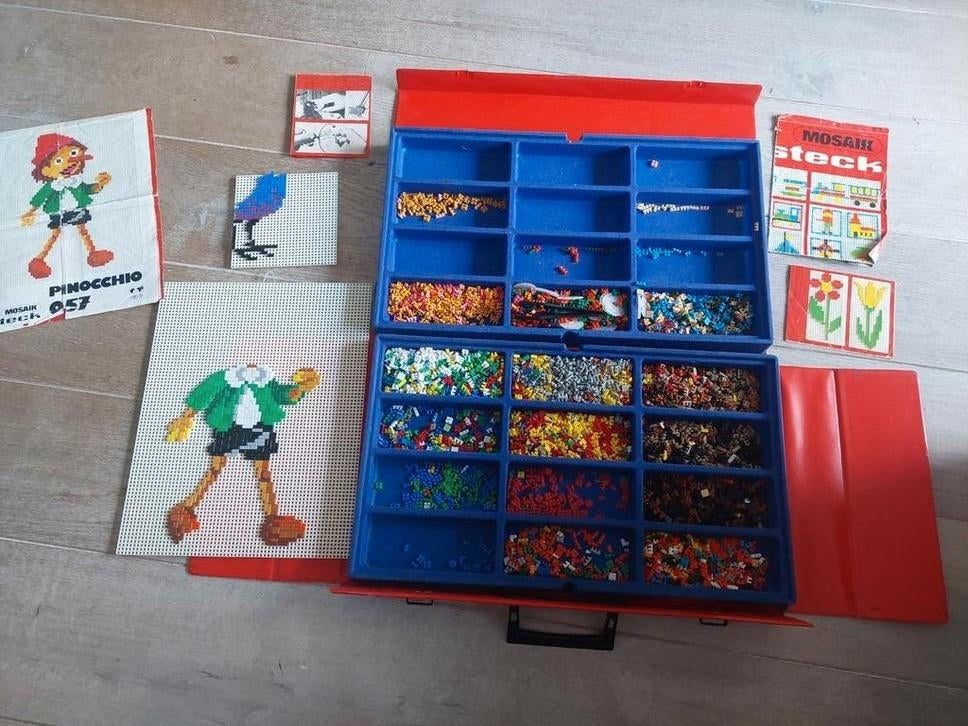 Vintage Ministeck koffer met grondslagen en accessoires, Hobby en Vrije tijd, Ministeck, Ophalen of Verzenden, Gebruikt, Box-set