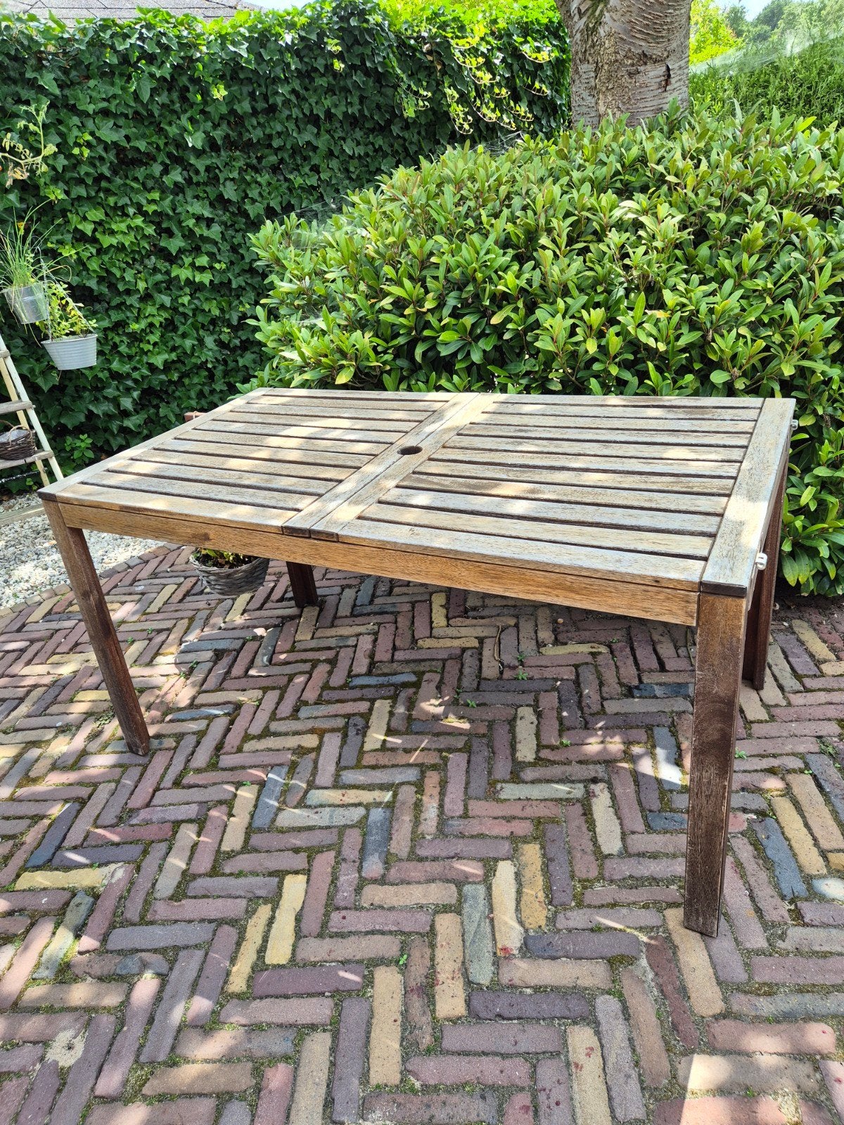 Ikea Acacia hardhouten tuintafel, Tuin en Terras, Ophalen, Gebruikt, Rechthoekig, Hout