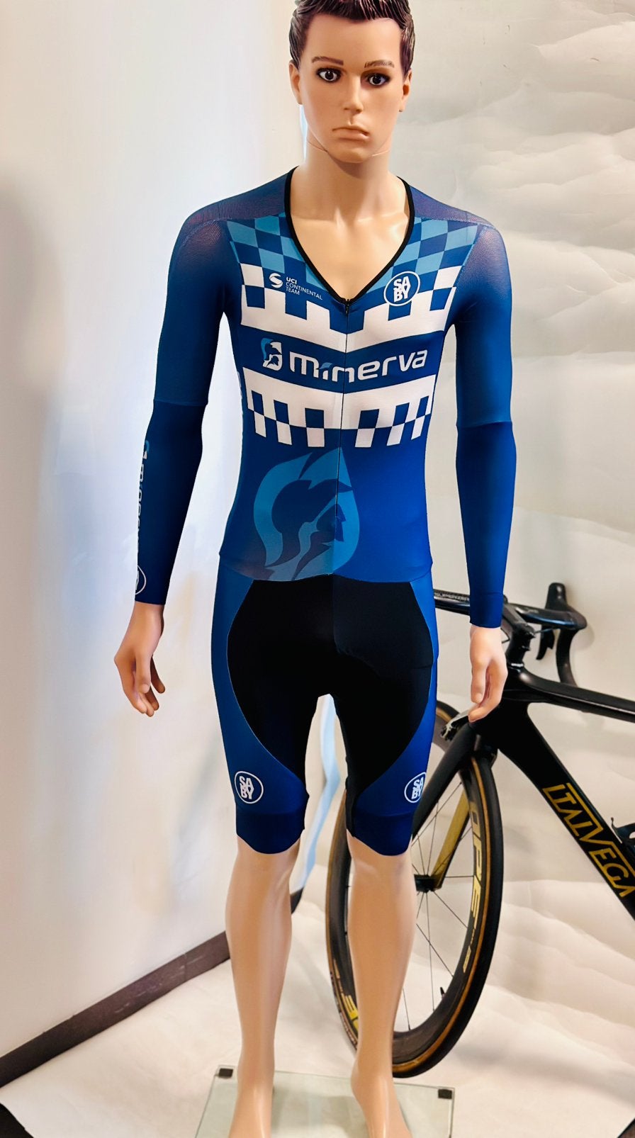 Wielrenkleding wielrenpak snelpak speedsuit maat M Minerva, Ophalen of Verzenden, Zo goed als nieuw, Bovenkleding, Heren