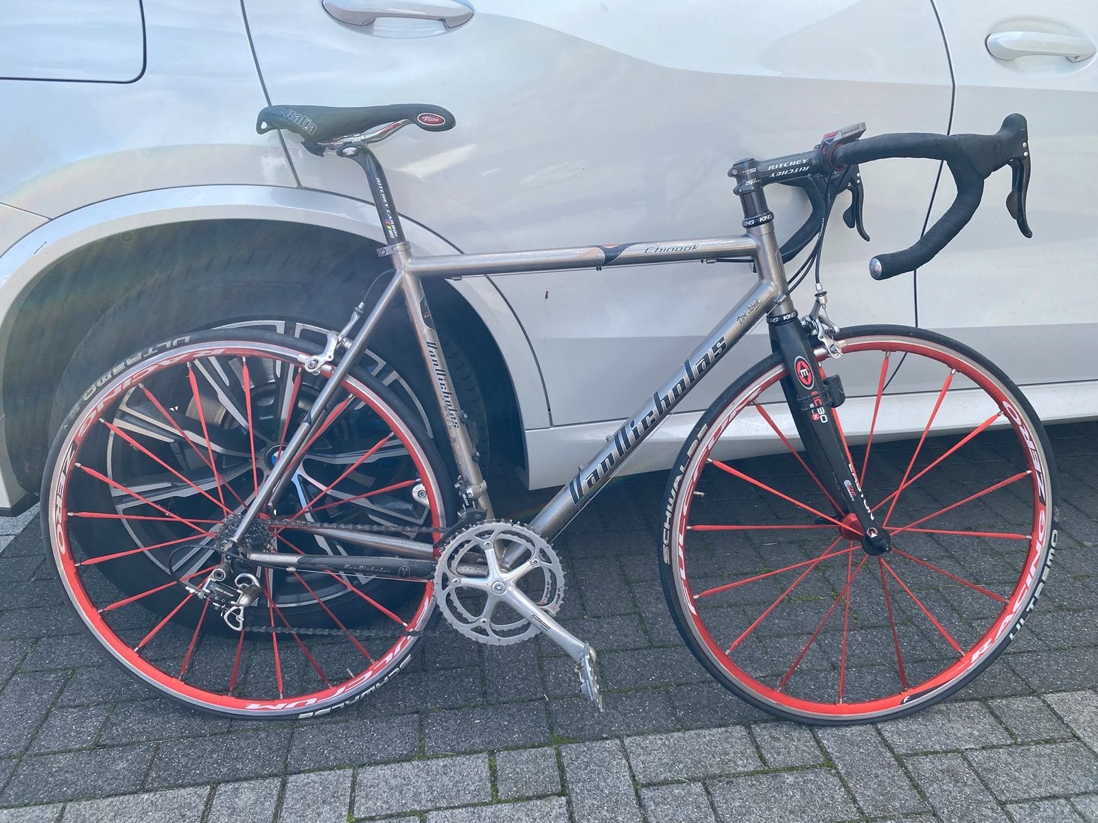 Van Nicholas racefiets - Titanium frame, 28 inch wielen, 28 inch, Gebruikt, Meer dan 20 versnellingen, 53 tot 57 cm