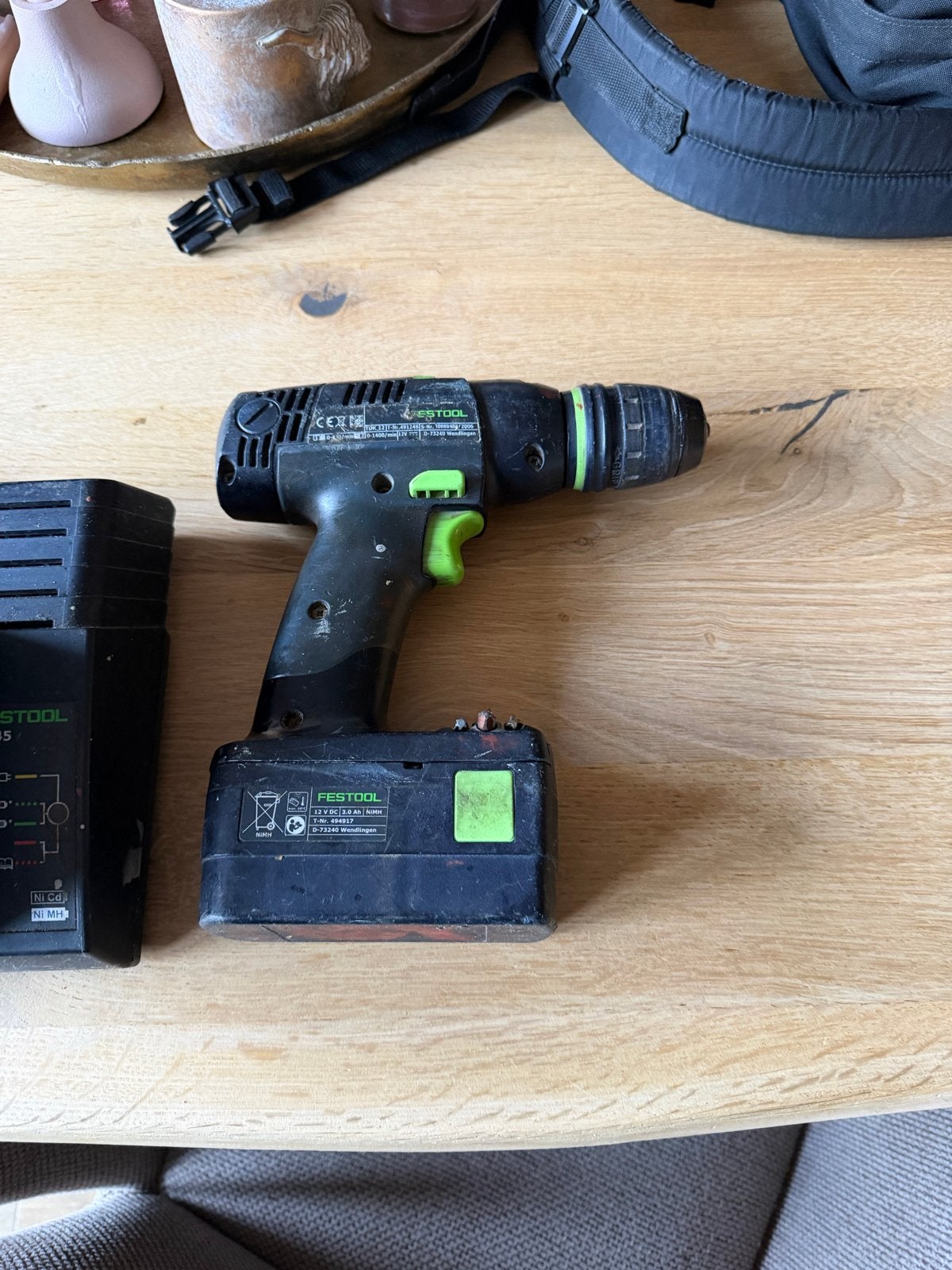 Festool Accu Schroefmachine TDK 12V met 2 accu's en lader, Ophalen, Gebruikt, Minder dan 400 watt, Boor- en Schroefmachine