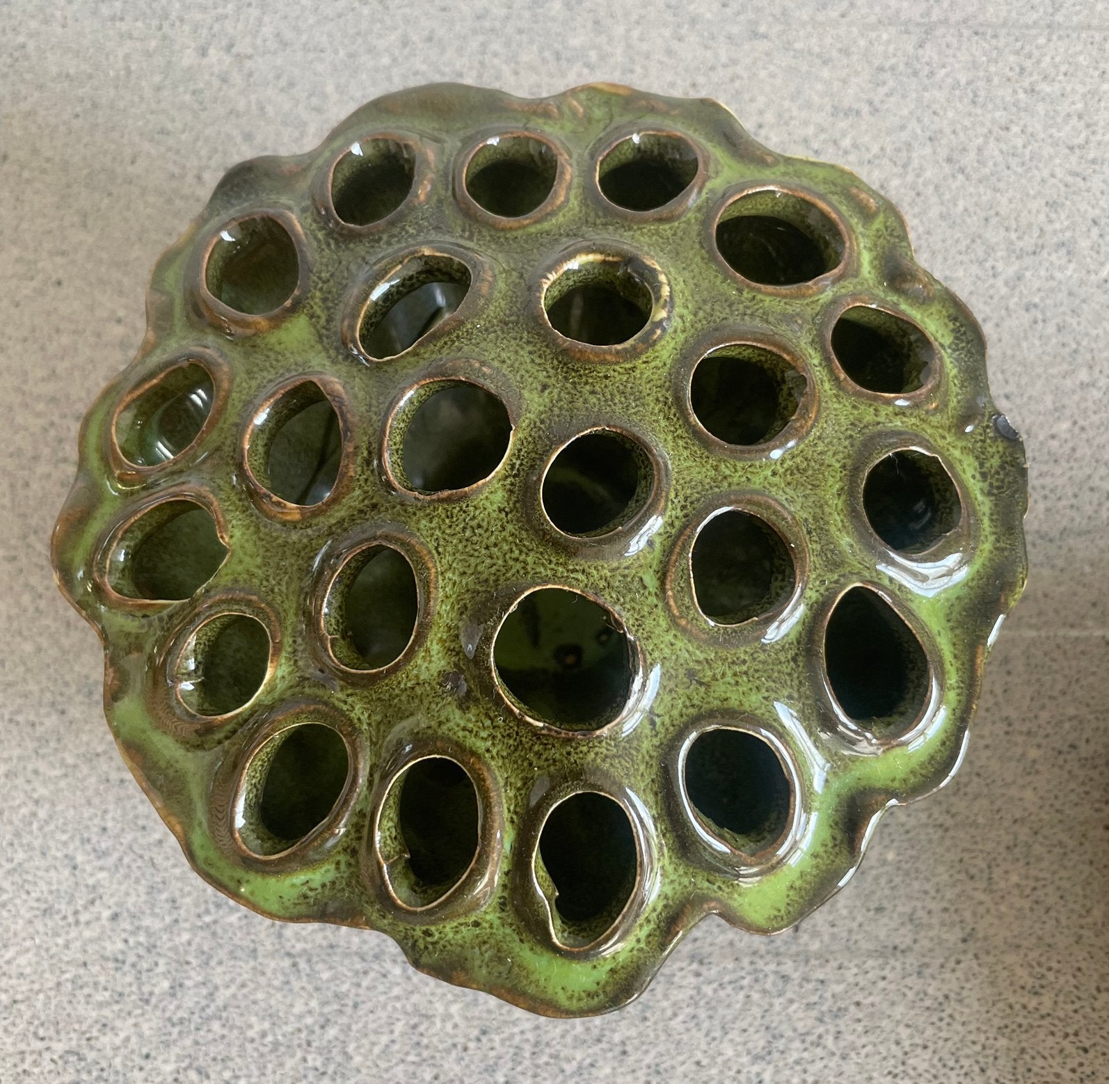 Superleuke vaas groen daan kromhout lotus, Huis en Inrichting, Ophalen of Verzenden