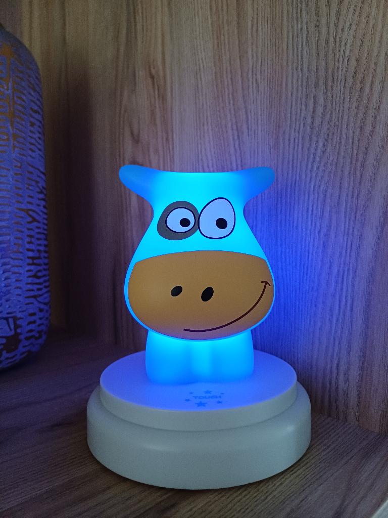 Alecto nachtlamp touch - type naughty cow - koe - als nieuw, Ophalen of Verzenden, Zo goed als nieuw, Lamp