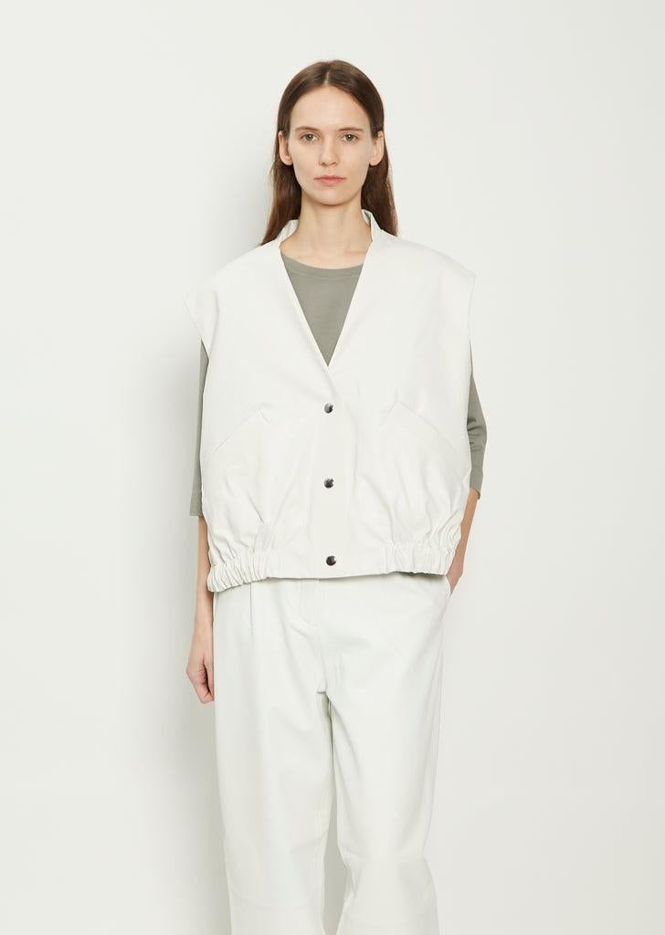 Kassl sleeveless bomber oil white maat S, Verzenden, Zo goed als nieuw, Maat 36 (S), Wit