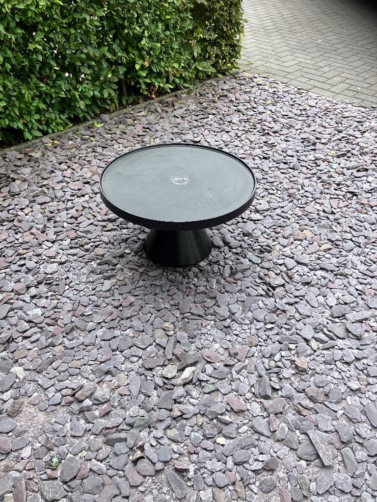 Zuiver ronde salontafel zwart metaal diameter 60 cm, Ophalen, Gebruikt, 50 tot 100 cm, 50 tot 100 cm