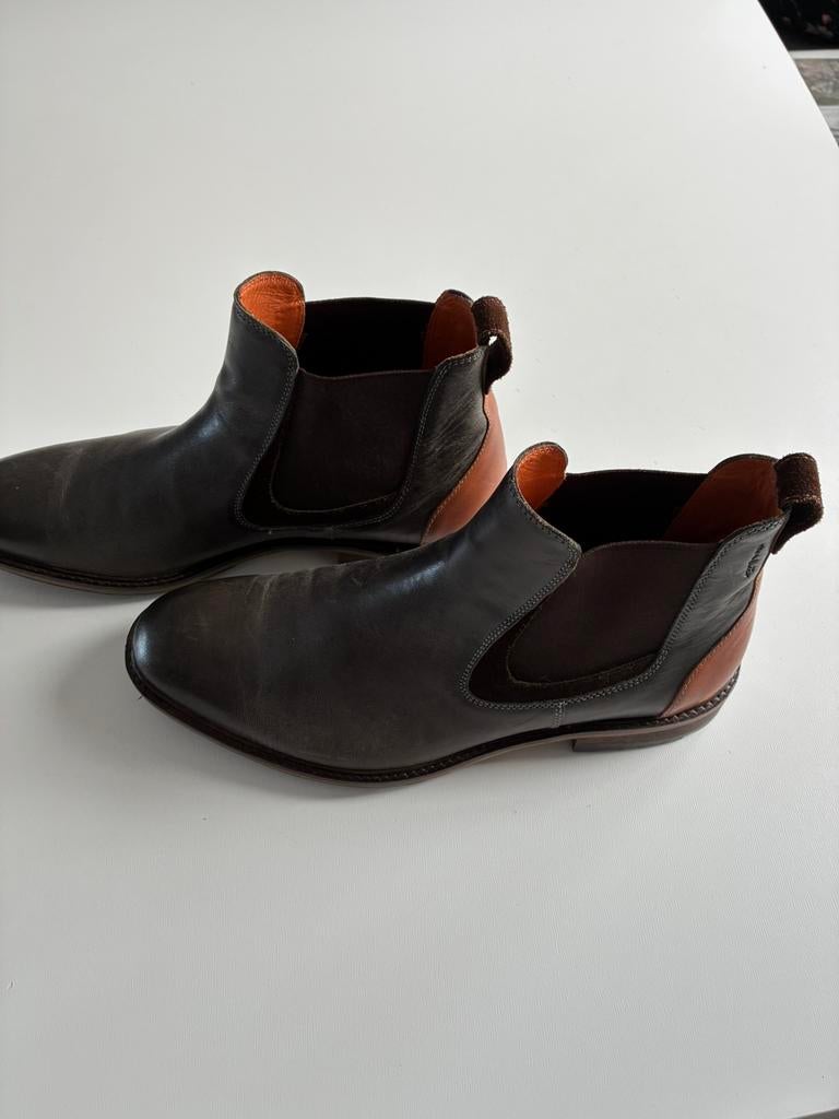Heren schoenen, bruin maat 43 Van lier, Ophalen, Bruin, Overige typen, Zo goed als nieuw