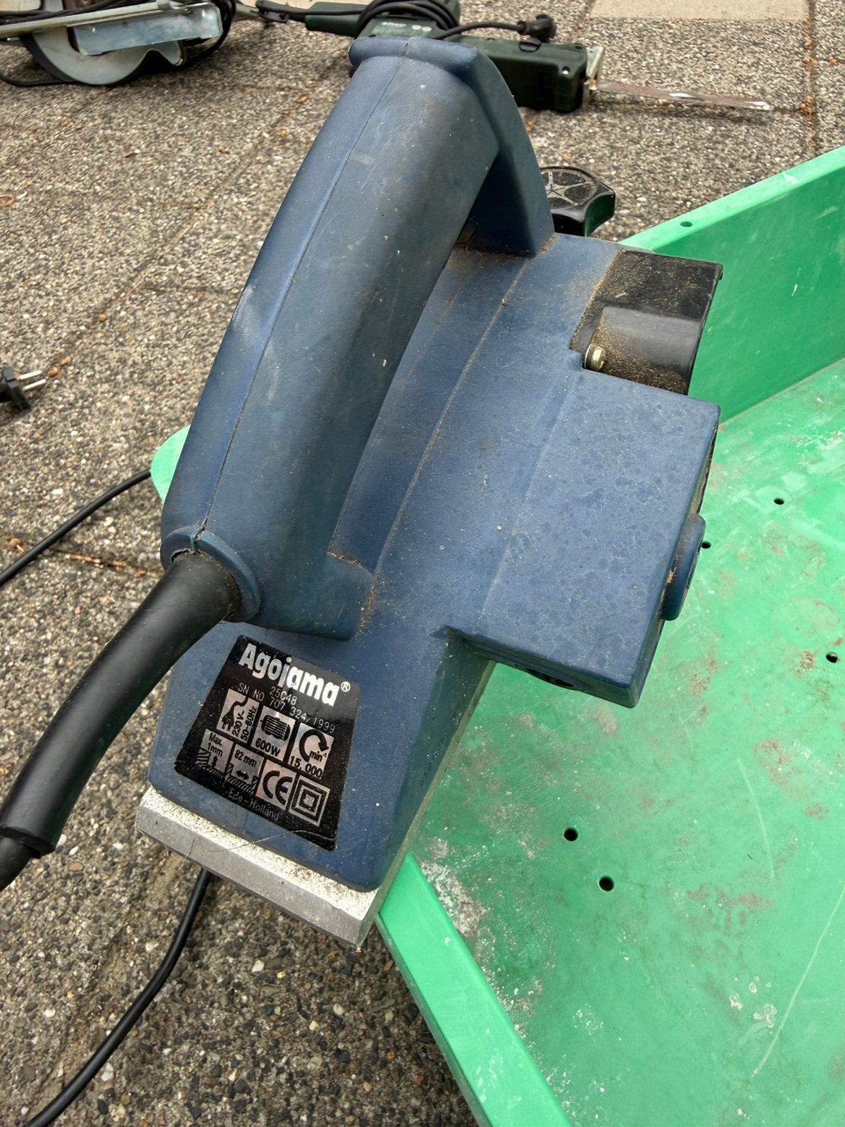 Agoiama schaafmachine, Doe-het-zelf en Verbouw, Ophalen of Verzenden, Zo goed als nieuw, 1200 watt of meer, Bandschuurmachine