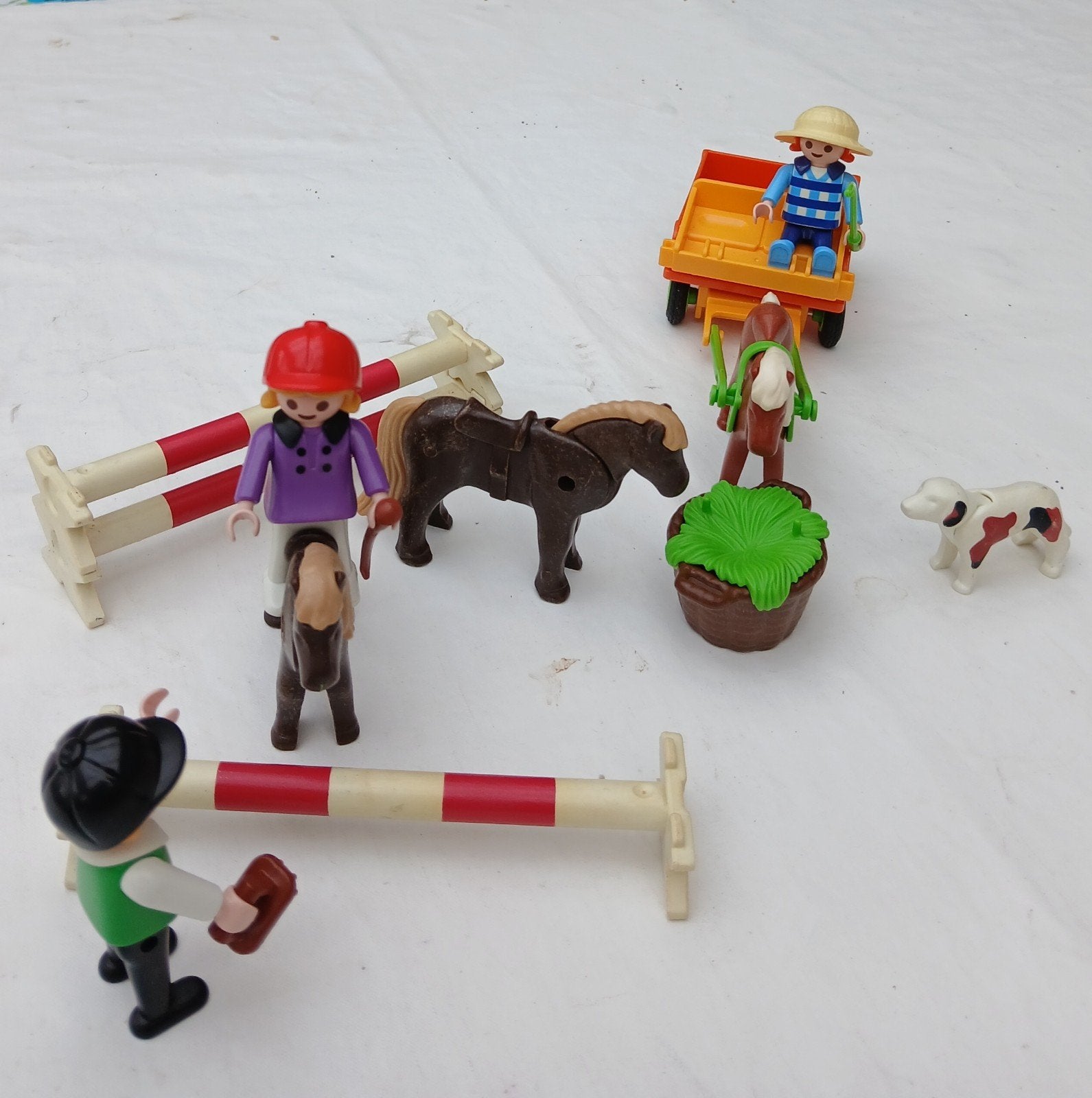 Playmobil 3118 en 3714, kinderen met ponies, Kinderen en Baby's, Speelgoed | Playmobil, Ophalen of Verzenden, Gebruikt
