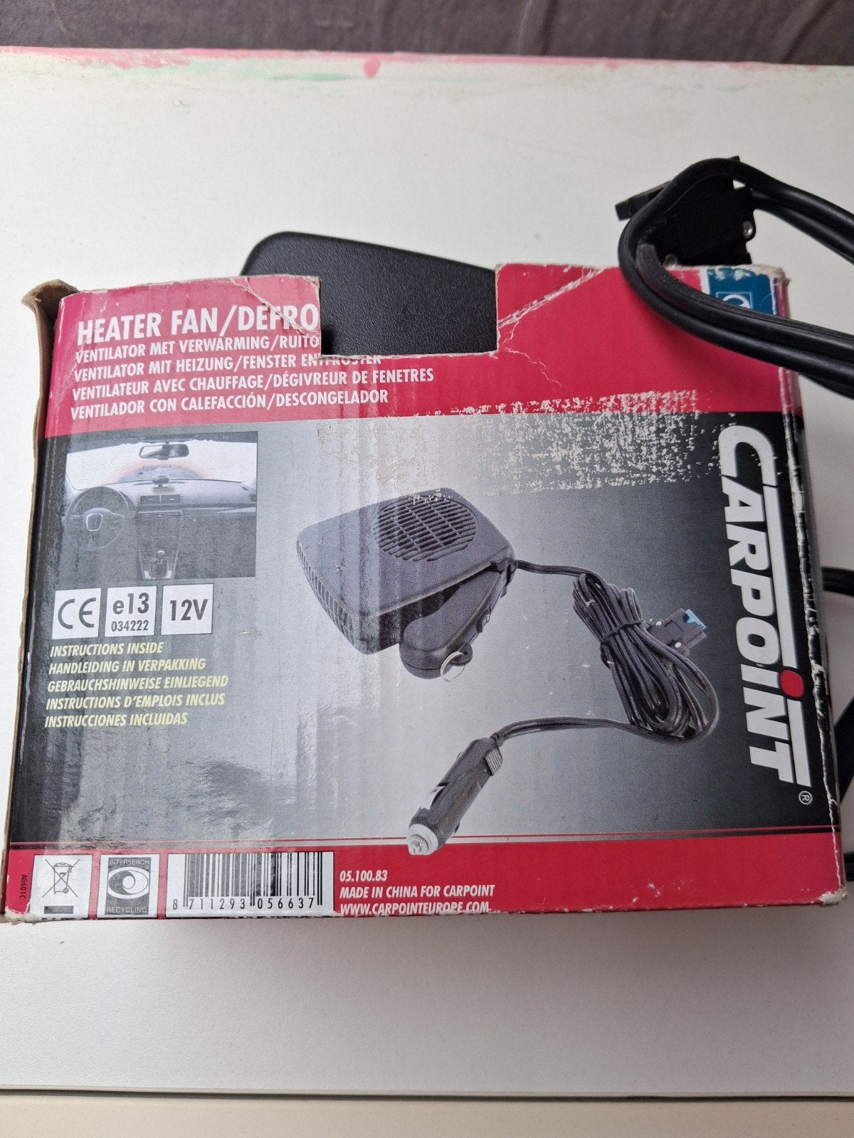 Carpoint 12V Auto Kachel/Ontdooier - Nieuw in doos, Ophalen