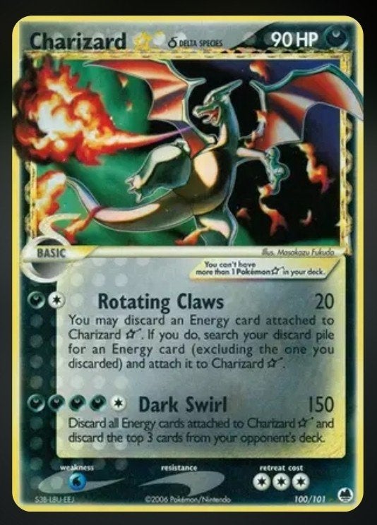 🌟 Gezocht! Charizard Gold Star 100 Dragon frontiers, Ophalen of Verzenden, Losse kaart, Foil