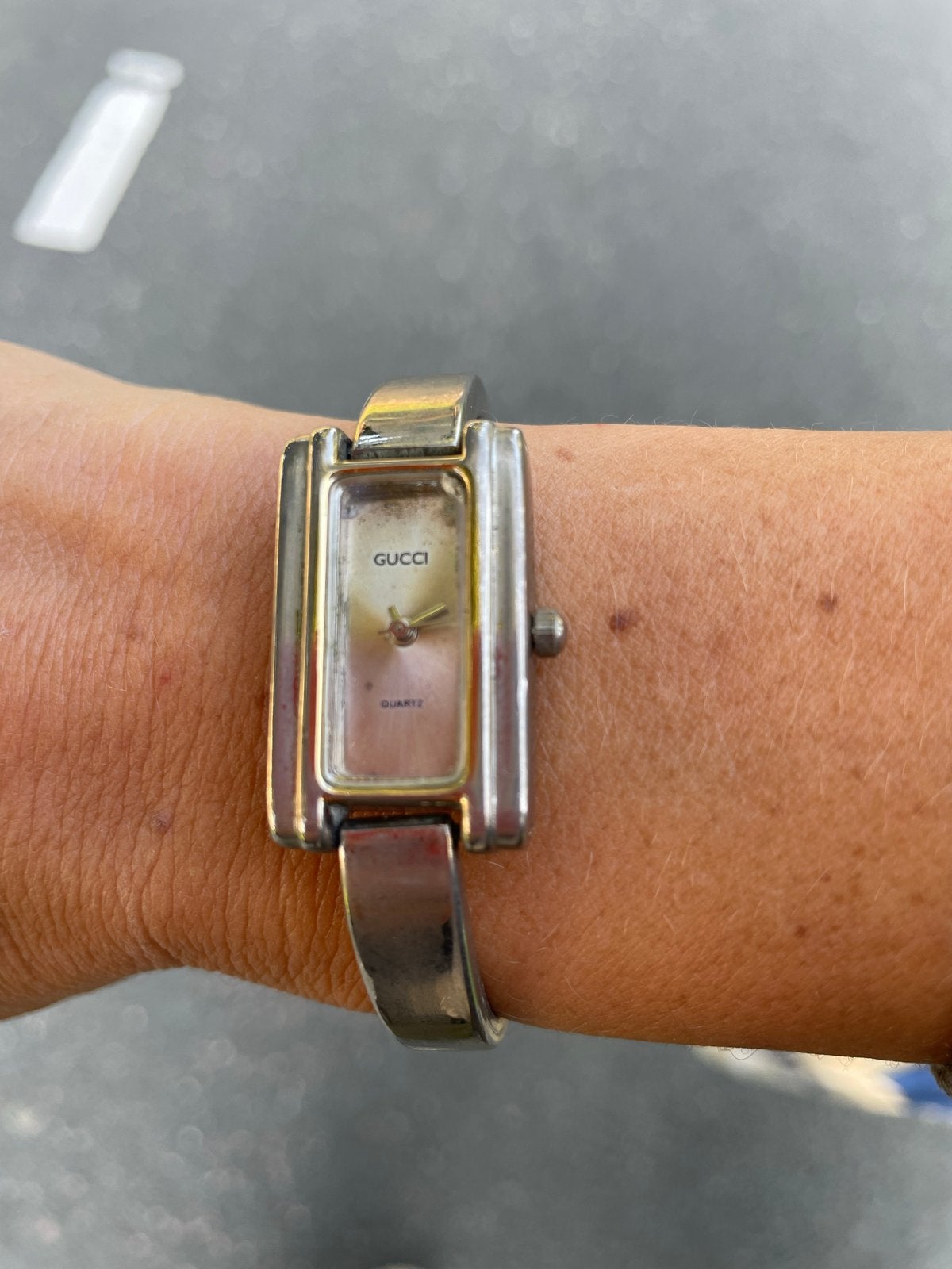 Gucci Quartz Dames Polshorloge - vintage, Overige merken, Gebruikt, Staal, Polshorloge