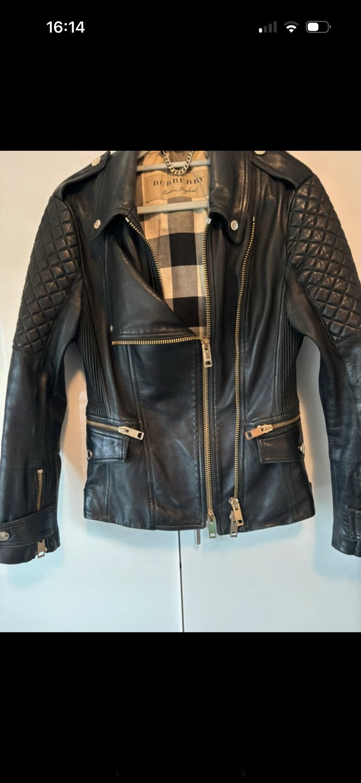 Burberry jas, Ophalen of Verzenden, Zo goed als nieuw, Maat 38/40 (M), Zwart