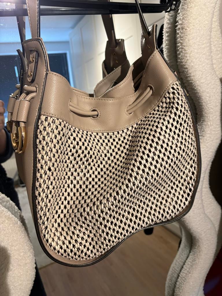 Liu Jo tas beige met zwart/wit patroon, Ophalen of Verzenden, Gebruikt, Beige, Handtas