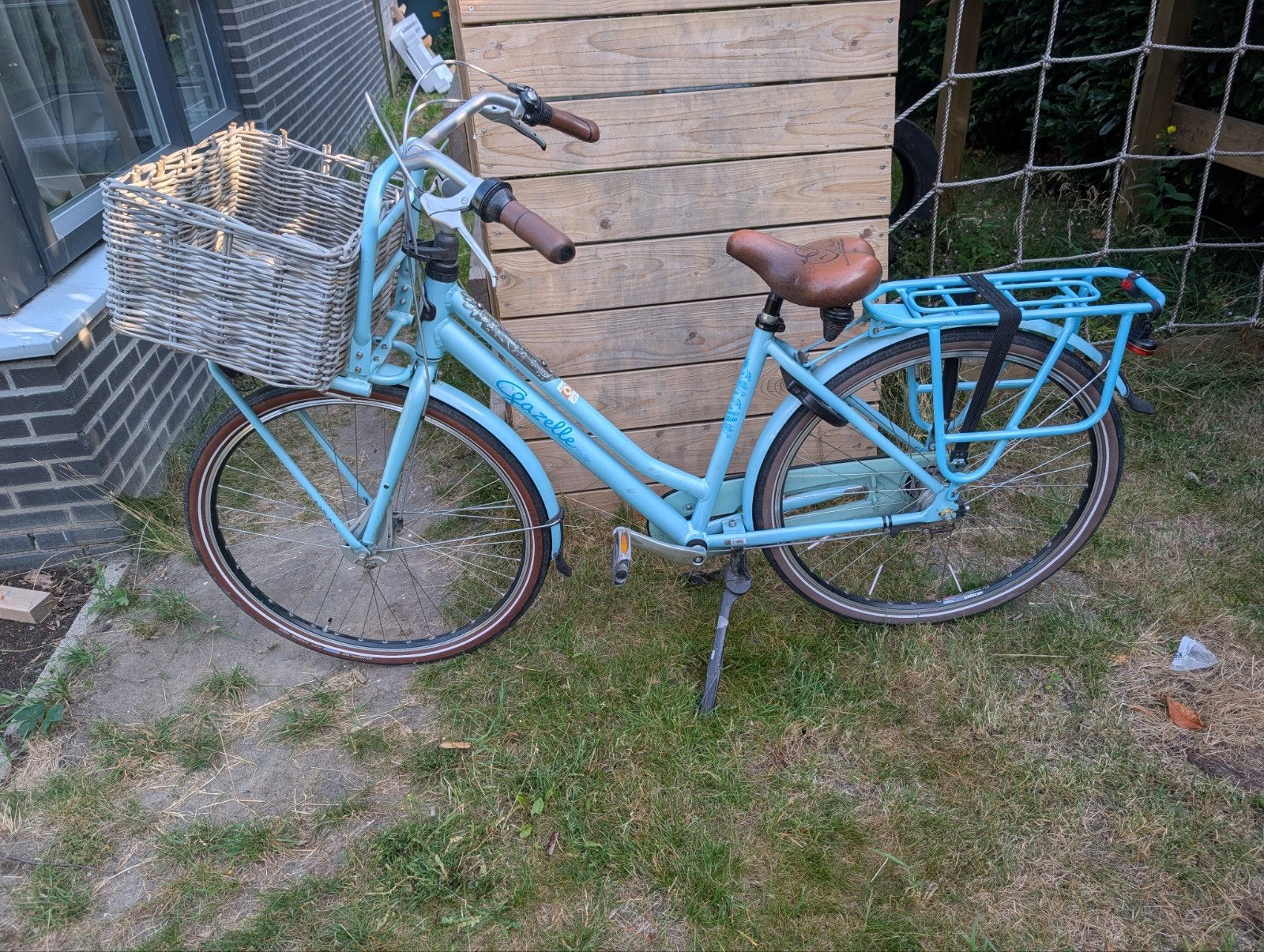 Gazelle Miss Grace damesfiets met mand - Lichtblauw, Fietsen en Brommers, Fietsen | Dames | Damesfietsen, Ophalen, 47 tot 50 cm