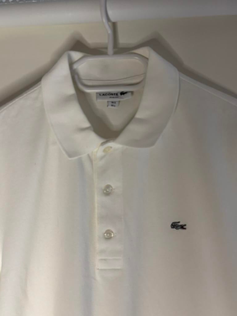 Lacoste polo maat m, Kleding | Heren, Ophalen of Verzenden, Zo goed als nieuw, Maat 48/50 (M), Wit