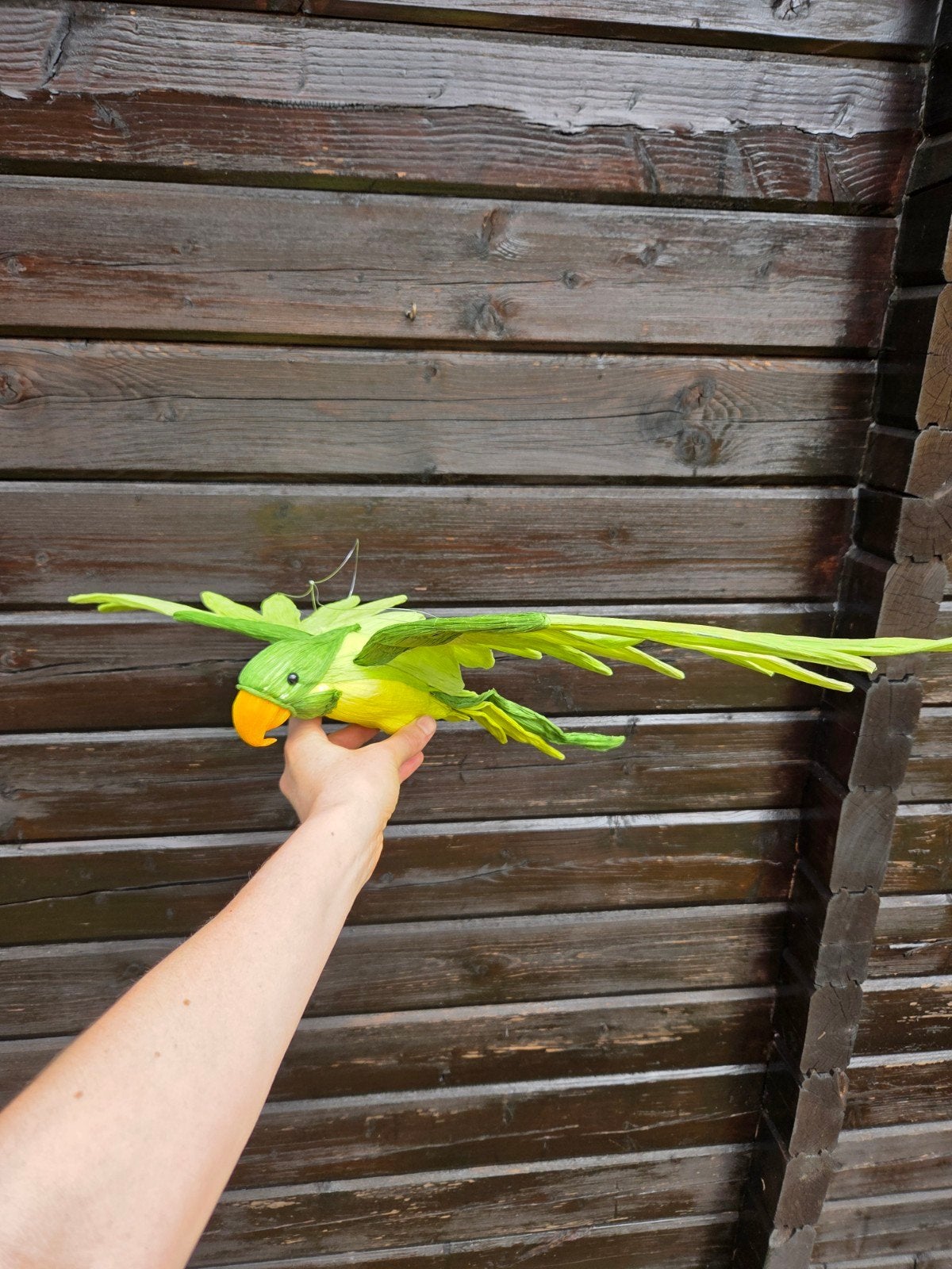 Nieuwe Decoratie Papegaai - Groen (70cm breed), Verzenden, Nieuw