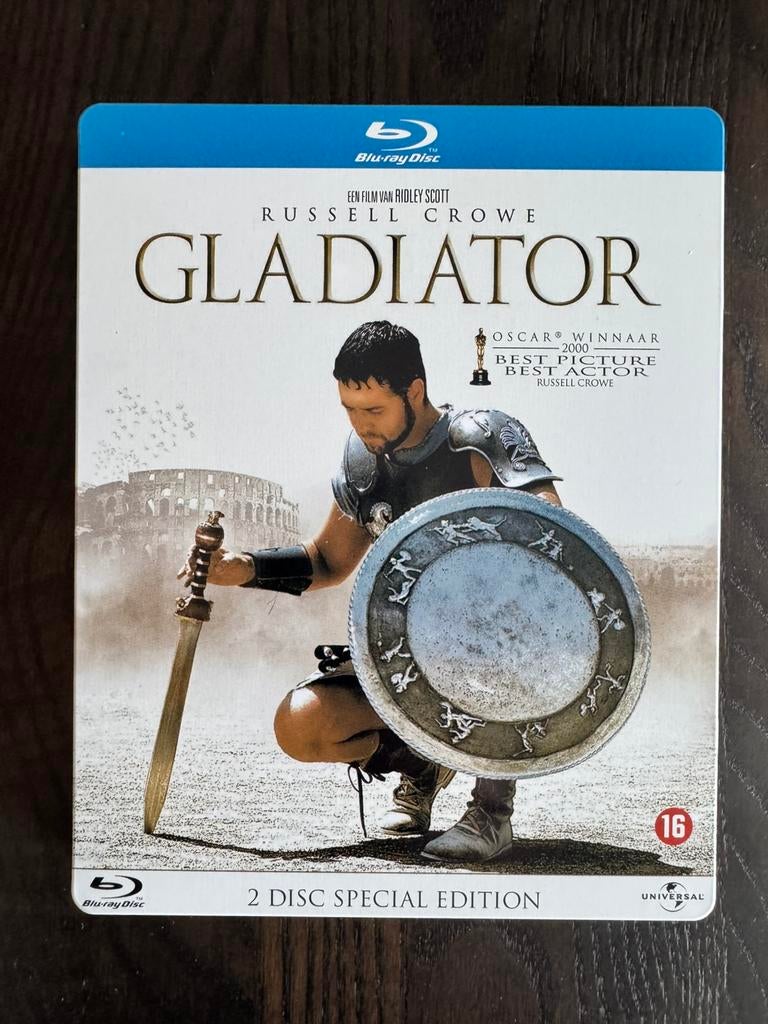 Gladiator bluray Steelbook (2 discs) zgan, Cd's en Dvd's, Blu-ray, Ophalen of Verzenden, Zo goed als nieuw, Actie
