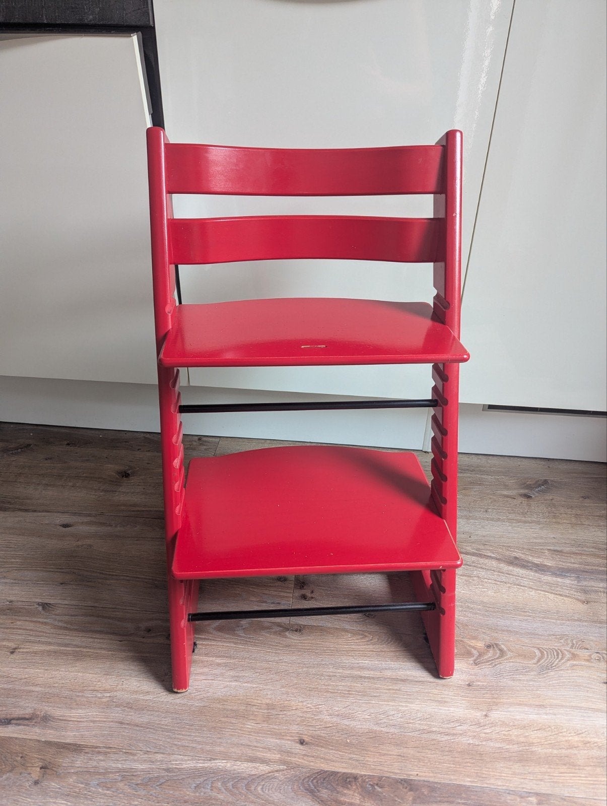 Stokke trip trap rood, Ophalen, Gebruikt, Meegroeistoel