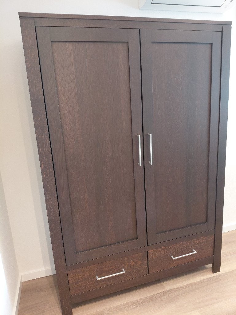 Eiken kast buffetkast boekenkast opbergkast mat wengé kleur, Ophalen, Gebruikt, Eikenhout, Modern, strak