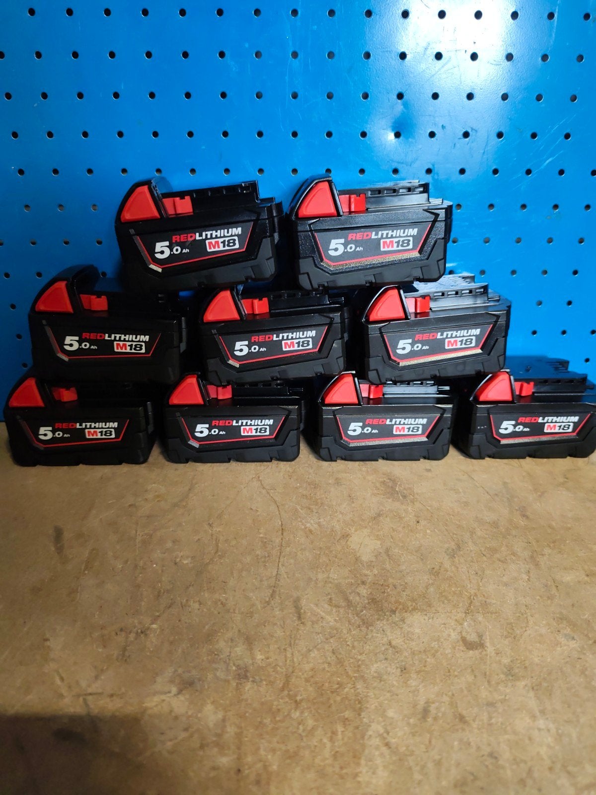 9x Milwaukee M18 5ah accu's NIEUW, Doe-het-zelf en Verbouw, Gereedschap | Machine-onderdelen en Toebehoren, Ophalen of Verzenden