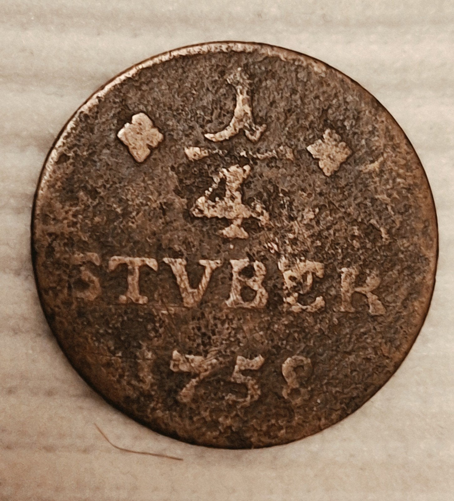 Zeldzame 1/4 Stüber 1758 - Graafschap Wied-Runkel - Koper, Verzenden