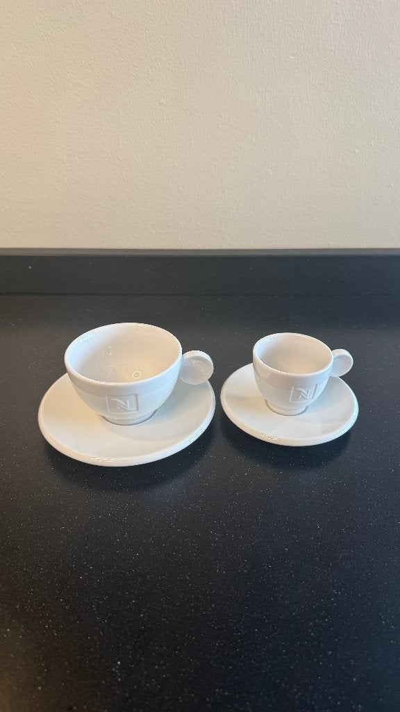 Nespresso Kopjes & Schotels | Origineel 20 st. | Nieuwstaat, Ophalen of Verzenden, Zo goed als nieuw, Porselein, Kop en/of schotel