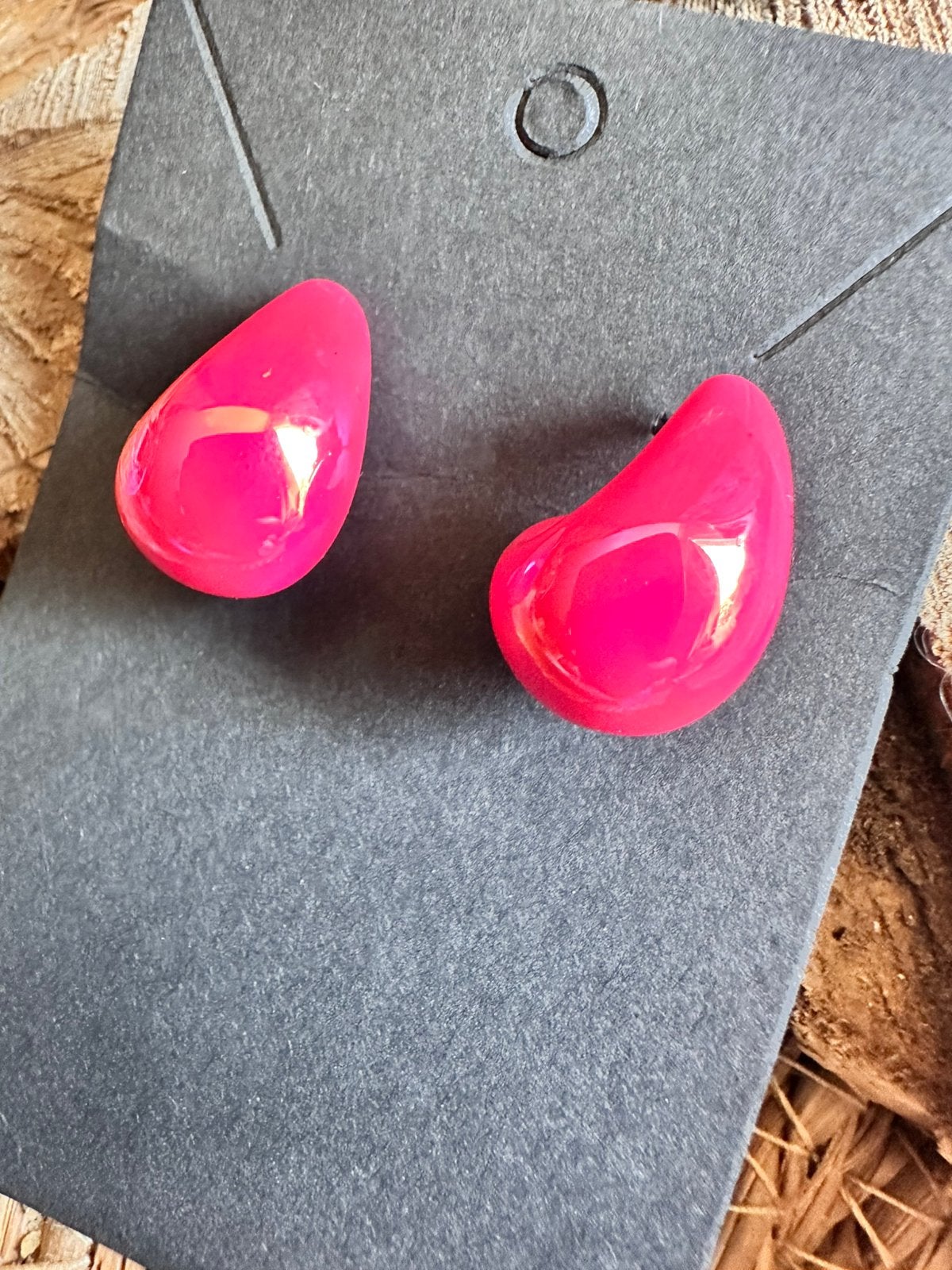 Boho oorbellen / roze / halve creolen / nieuw, Ophalen of Verzenden, Nieuw, Overige materialen