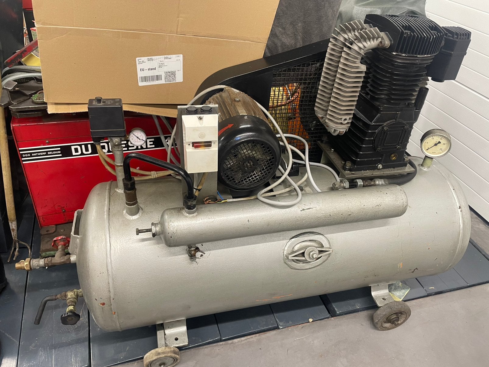 Compressor op drijfkracht, 100 liter of meer, Ophalen, Gebruikt