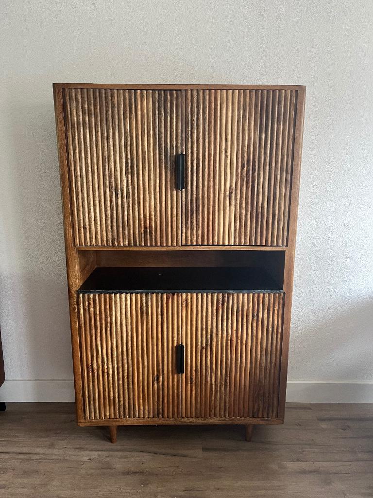 Eleonora Mangohouten kast, Ophalen, Met deur(en), 100 tot 150 cm, Zo goed als nieuw