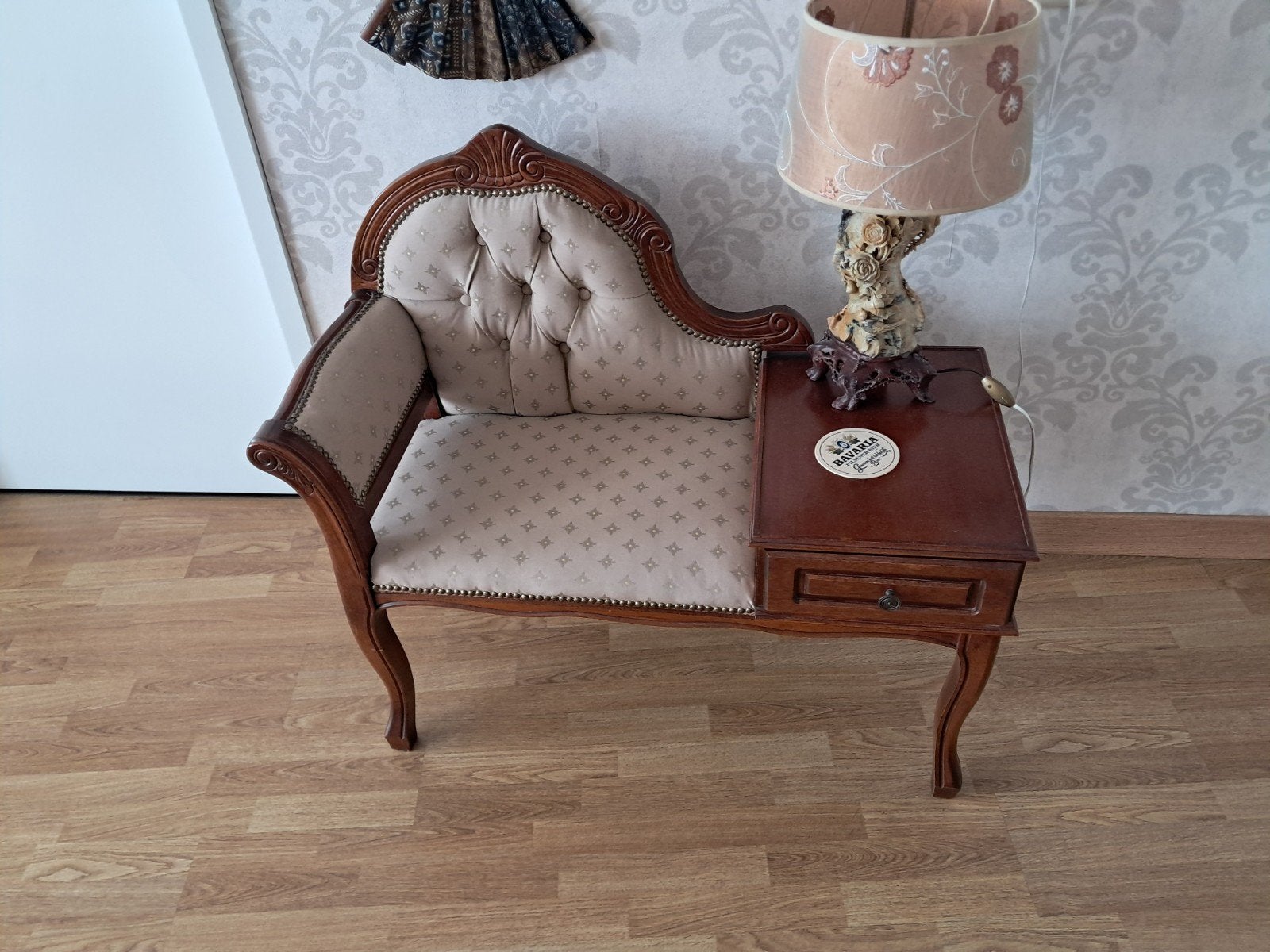 Antieke Telefoonbankje met Opbergruimte, Antiek en Kunst, Antiek | Meubels | Stoelen en Banken, Ophalen