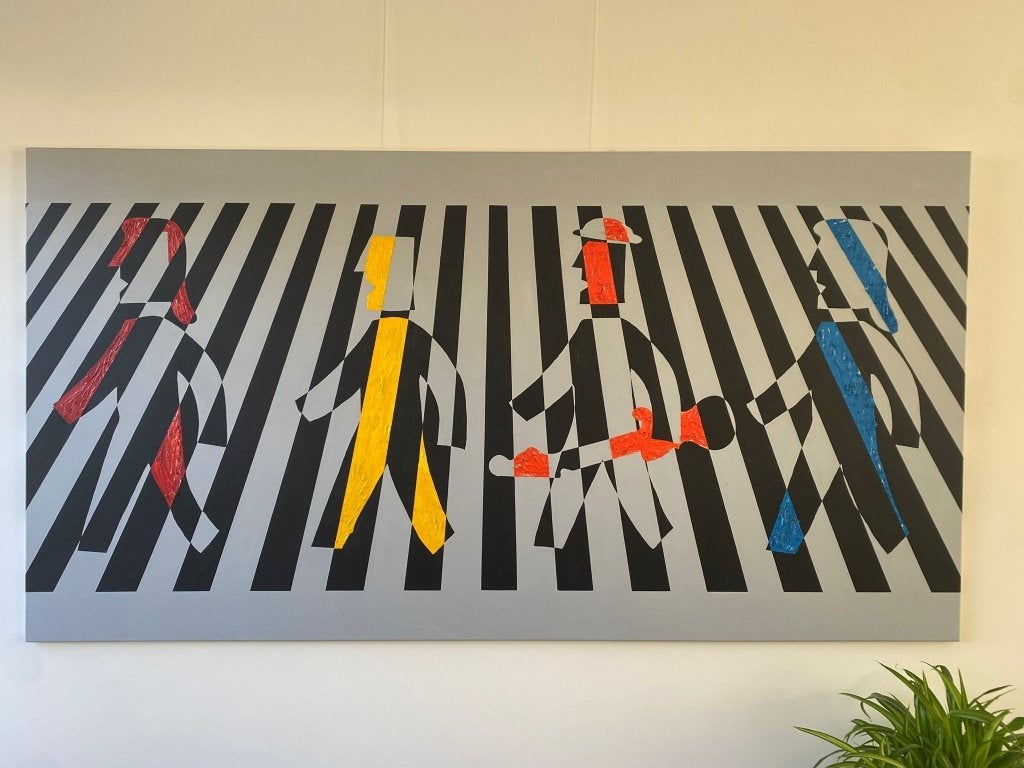 Schilderij 'Come Together' (Beatles Abbey Road) 210 x110 cm, Ophalen