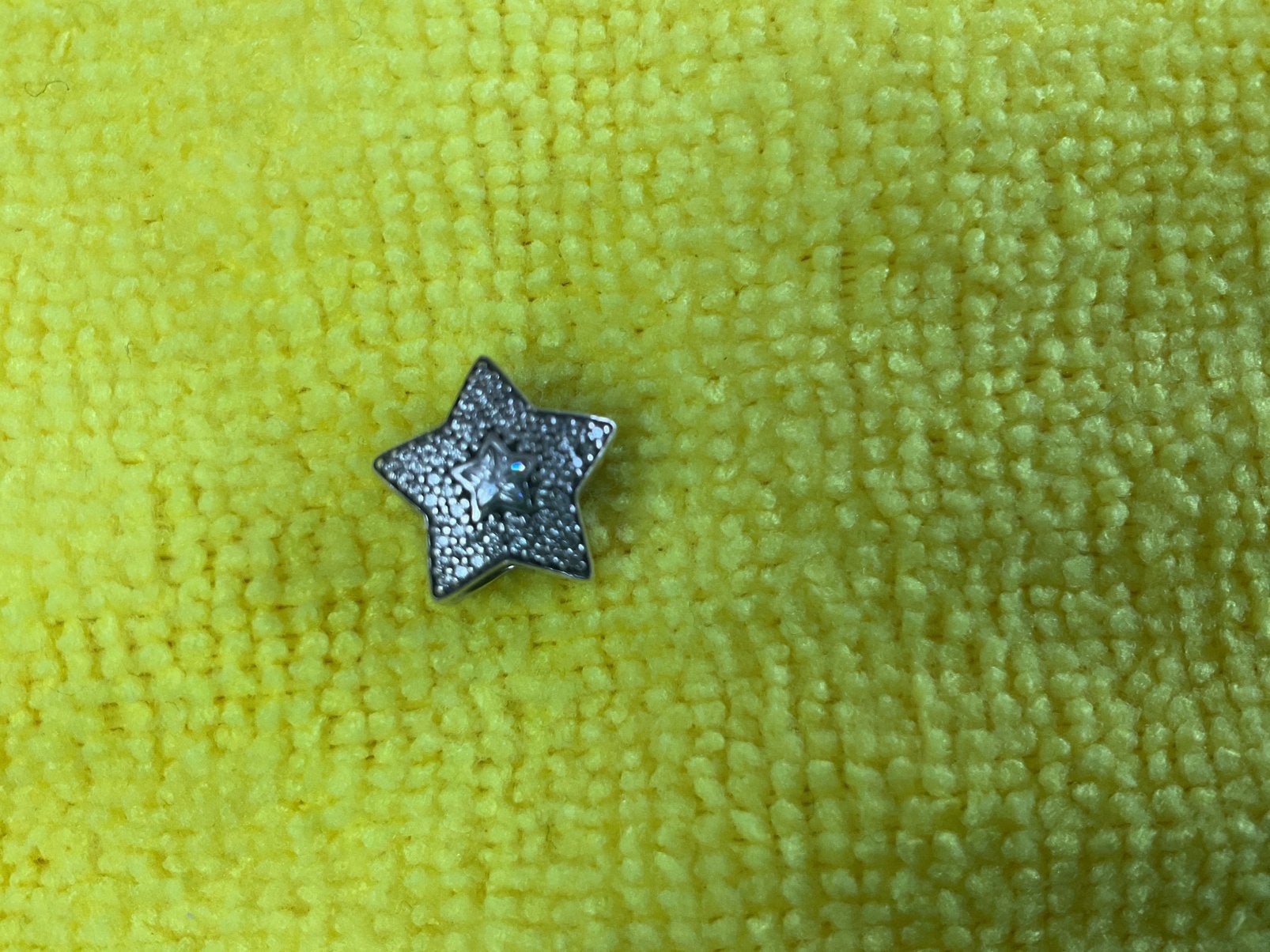Pandora bedel Ster met zirkonia, Verzenden, Zo goed als nieuw, Zilver, Pandora