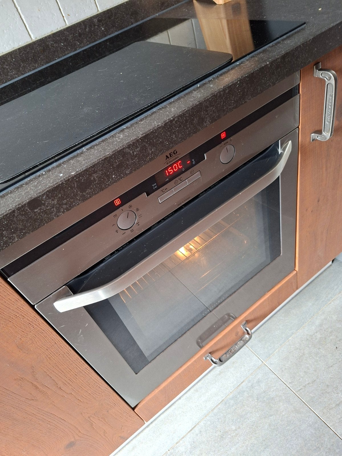 AEG inbouw oven met ovenwagen pyrolyse, Ophalen, Gebruikt, Heteluchtoven, Inbouw