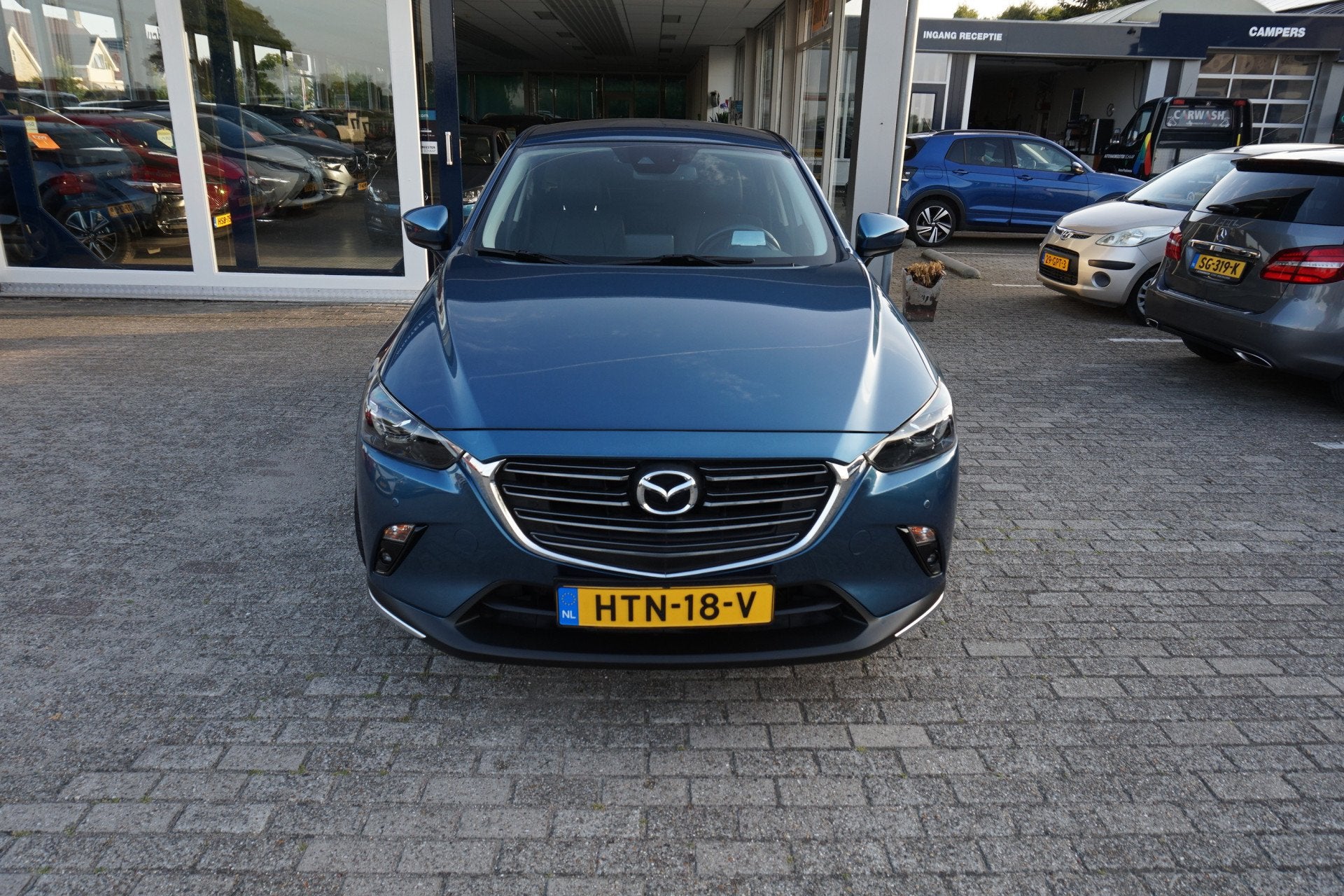 Mazda CX-3 2.0 SkyActiv-G 120 TS ,106dkm Incl 12 mnd bovag g, 4 cilinders, Blauw, Leder en Stof, 122 pk