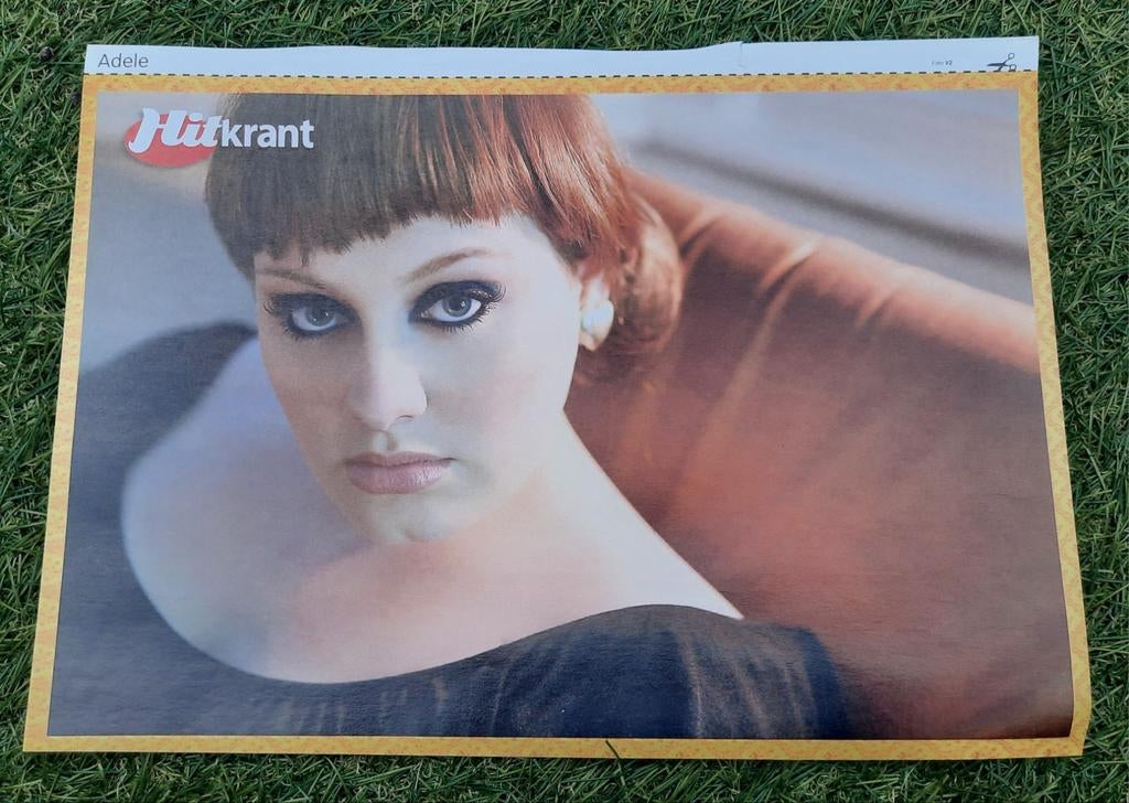 Poster A4 Hitkrant 2008 Adele / Metro Station, Gebruikt, A4 of kleiner, Rechthoekig Liggend, Ophalen of Verzenden