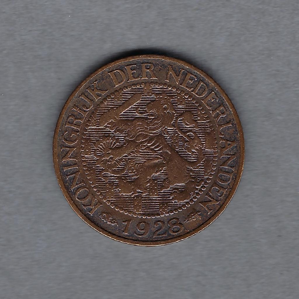 1 cent 1928 Wilhelmina, Ophalen of Verzenden, Koningin Wilhelmina, 1 cent, Losse munt