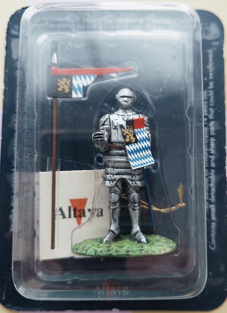 Alaya Middeleeuwse Ridder Figuur met Vlag en Schild, Ophalen of Verzenden, Nieuw