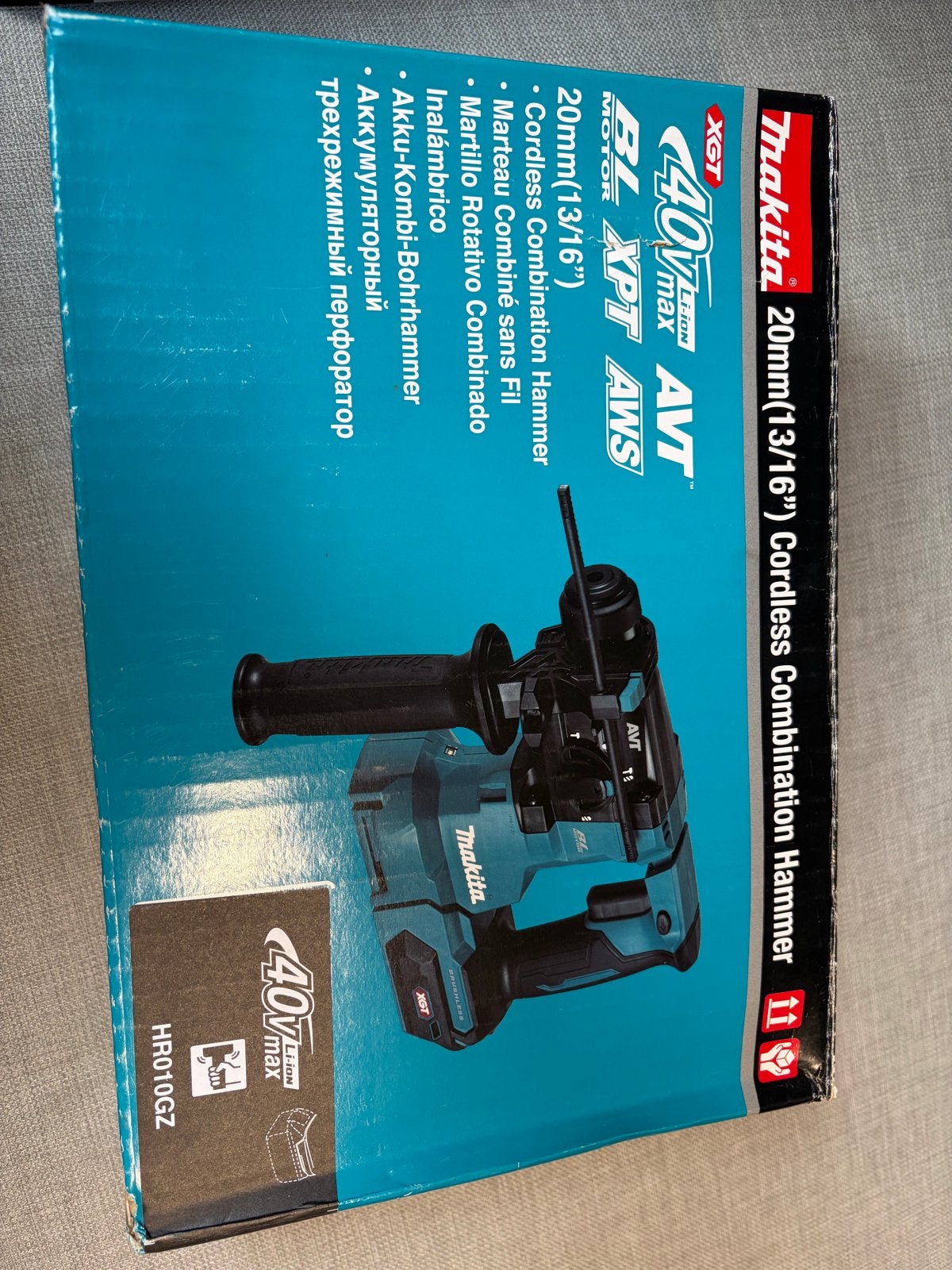 Makita HR010GZ 40Vmax Accu Combihamer 20mm (Zonder accu/lade, Doe-het-zelf en Verbouw, Gereedschap | Boormachines, 600 watt of meer