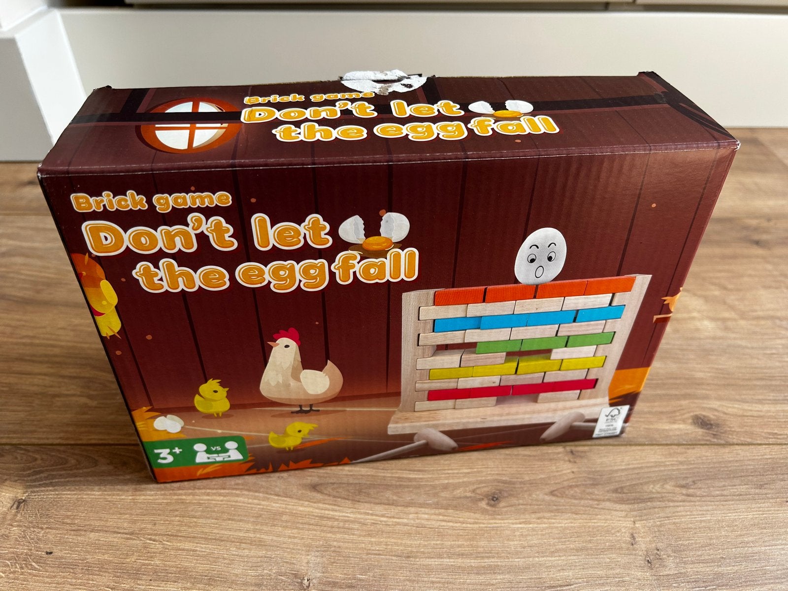 Brick game: Don't let the egg fall - Houten spel, Kinderen en Baby's, Speelgoed | Houten speelgoed, Ophalen of Verzenden, Zo goed als nieuw
