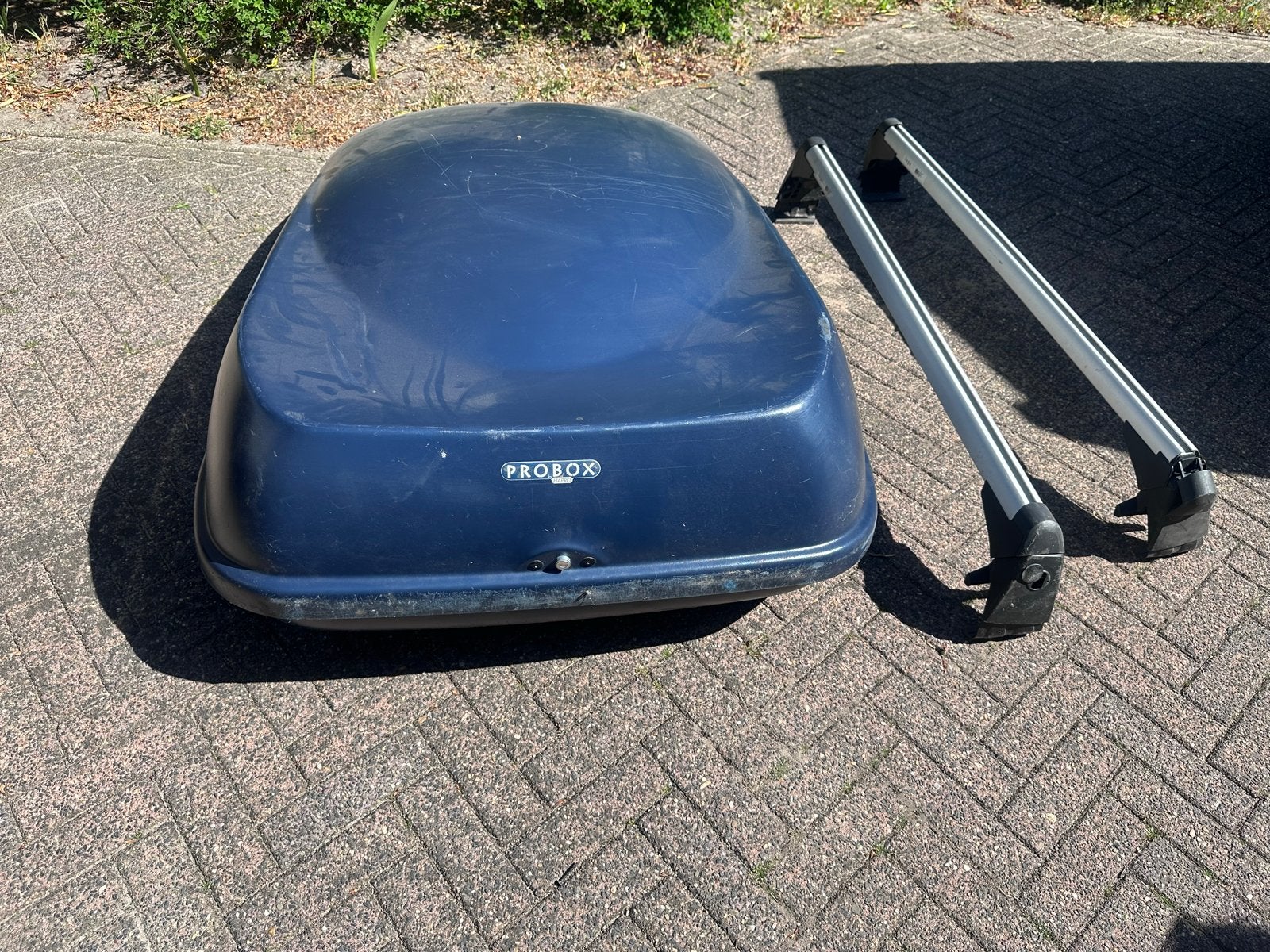 Probox Halfords Dakkoffer met dakdragers, Ophalen, Gebruikt