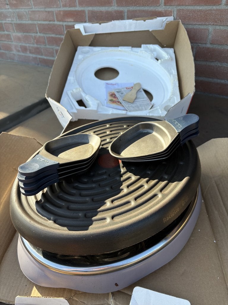Tefal jour de fete raclette grill., Ophalen of Verzenden, Gebruikt, 4 t/m 7 personen