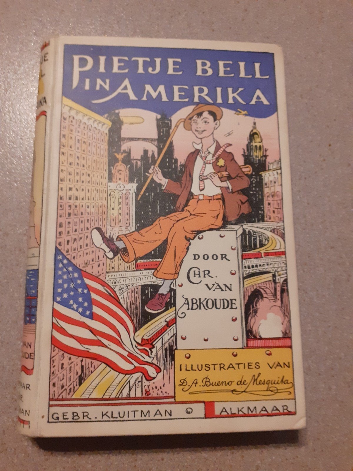 Pietje Bell in Amerika - Klassiek Jeugdboek, Verzenden, Gelezen, Chr. van Abkoude, Fictie algemeen