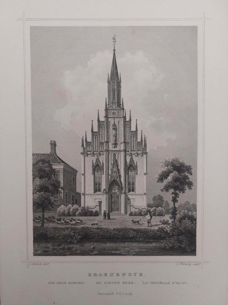 45 / Groenendijk de nieuwe kerk Rijnwoude, Antiek en Kunst, Ophalen of Verzenden